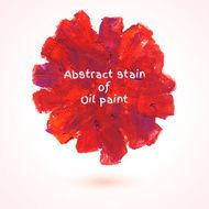 Round stain of oil paint
