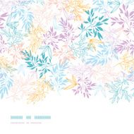 Colorful pastel branches horizontal seamless pattern background N2