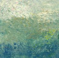 Acrylic painted Abstract Textured Bakground in Cold Colors