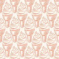 seamless pattern with ice-cream