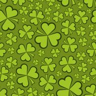 Seamless shamrock shapes background