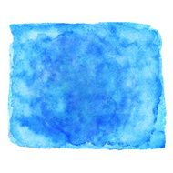 Watercolor blue paint stain N6