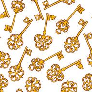 seamless background with gold keys N2