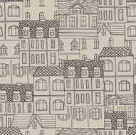 vector pattern with houses N8