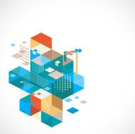 Abstract colorful and creative geometric template vector illustration N2