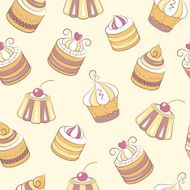 Cupcakes seamless pattern N4