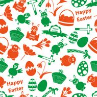 various Easter icons seamless color pattern eps10