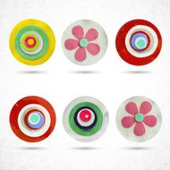 Beautiful color design elements Various decorative circles N4