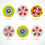 Beautiful color design elements Various decorative circles N6
