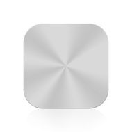 Metal silver button icon texture isolated