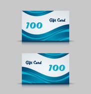Gift card with blue abstract background N2