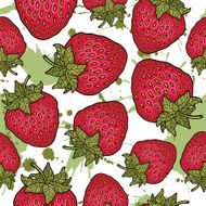 Seamless pattern with strawberries N15