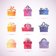 Vector gift box icons N3