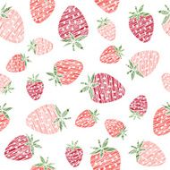 Endless strawberry texture seamless berry background Abstract fruit ornament N2