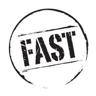 Black vector grunge stamp FAST