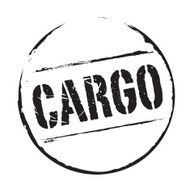 Black vector grunge stamp CARGO