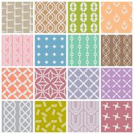 Seamless patterns 16 difference style Vector abstract background