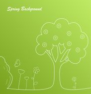 Simple green spring background template