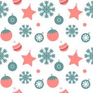 Seamless Christmas Winter Pattern Vector Illustration