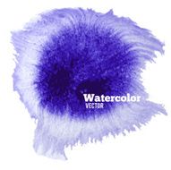 Vector abstract blue watercolor hand painted round shape N2