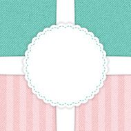 Jeans blue and pink greeting card