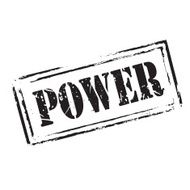 Black vector grunge stamp POWER N2