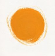 painted orange circle