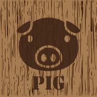 pig pork icon and symbol