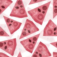 Seamless pizza pattern