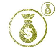 Money bag vector simple single color icon isolated on white
