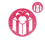 Gift box vector simple icon isolated on white