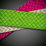 background with wicker ribbons