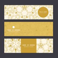 Vector abstract swirls old paper texture horizontal banners set pattern