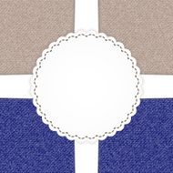 Jeans blue and brown card template