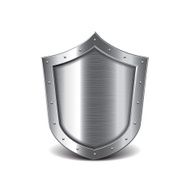 Metal shield isolated on white vector