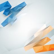 Abstract background with light blue-orange colour polygonal