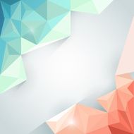 Abstract background with red and blue polygonal