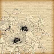 Vector Vintage Hand Drawing Flowers N2