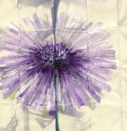 Watercolor painting Abstract lilac flower