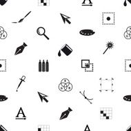 computer graphics black and white seamless pattern eps10