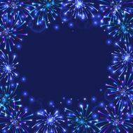 Colorful firework frame