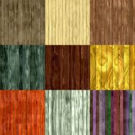 Set of wood fence seamless generated textures