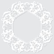carved vintage frame made of paper for picture or photo N7