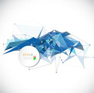 Abstract mesh background lines and shapes with blank circles