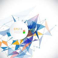 Abstract mesh background lines and shapes with blank circles N2