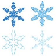 Grunge Snowflakes - set 01 of 09