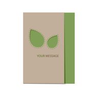 Recyclable card with green leaves N2