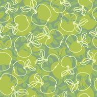 abstract apples with leaves seamless background