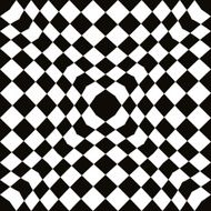 Seamless geometric background black and white illusion