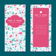 Vector abstract colorful drops vertical frame pattern invitation greeting cards
